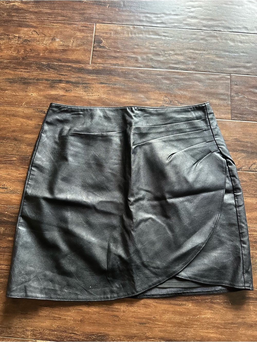 Abercrombie & Fitch Black Faux Leather Mini Skirt